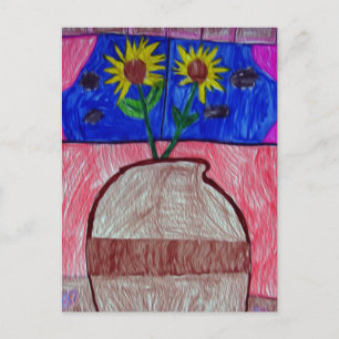 Bloemen in een Vase Briefkaart