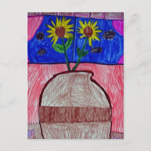 Bloemen in een Vase Briefkaart (Voorkant)