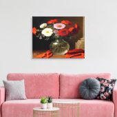 Bloemen in een vase canvaskunst canvas afdruk (Insitu (Woonkamer))
