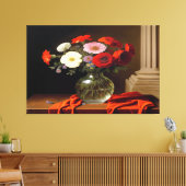 Bloemen in een vase canvaskunst canvas afdruk (Insitu (Woonkamer))