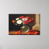 Bloemen in een vase canvaskunst canvas afdruk (Voorkant)