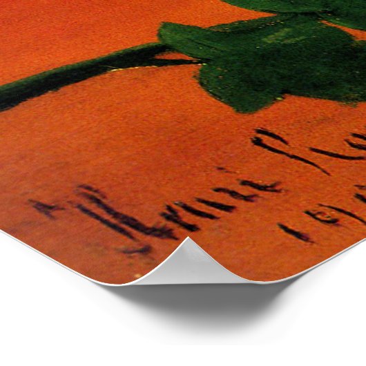 Bloemen in een Vase door Henry Rousseau Poster (Hoek)