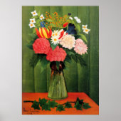 Bloemen in een Vase door Henry Rousseau Poster (Voorkant)