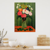 Bloemen in een Vase door Henry Rousseau Poster (Keuken)