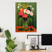 Bloemen in een Vase door Henry Rousseau Poster (Thuiskantoor)