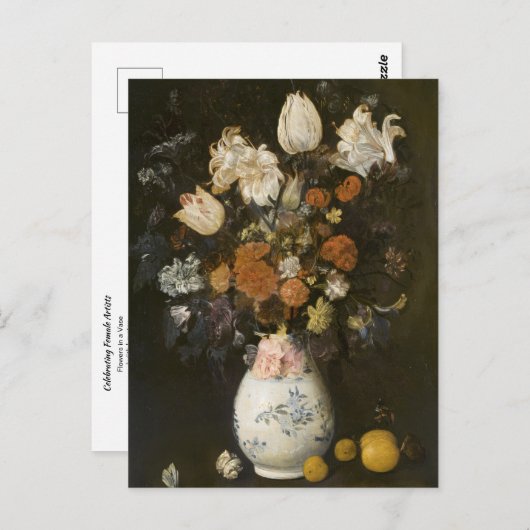 Bloemen in een Vase door Judith Leyster Briefkaart (Voorkant / Achterkant)