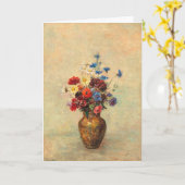 Bloemen in een Vase Kaart (Gele Bloem)
