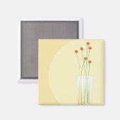Bloemen in een Vase Magneet (Voorkant / Achterkant)