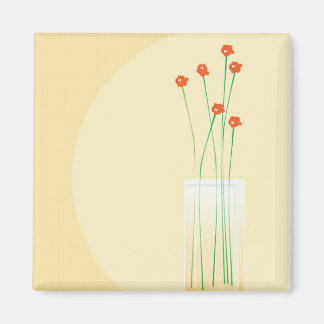 Bloemen in een Vase Magneet