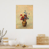 Bloemen in een Vase - Odilon Redon Fine Art Poster (Keuken)