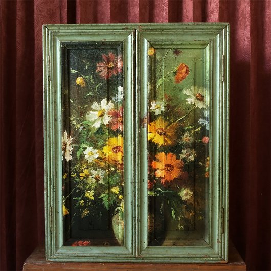 Bloemen in een Vase  olieafbrekende ontleding Tissuepapier