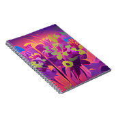 Bloemen in een veld met kleurrijke abstracte digit notitieboek (Rechterzijde)