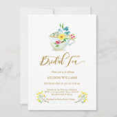 Bloemen in een Vrijgezellenfeest Teacup Kaart (Voorkant)