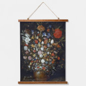 Bloemen in een Woodenschip Jan Brueghel de Ouder Hangend Wandkleed (Voorkant)