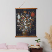 Bloemen in een Woodenschip Jan Brueghel de Ouder Hangend Wandkleed (Slaapkamer)
