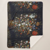 Bloemen in een Woodenschip Jan Brueghel de Ouder Sherpa Deken (Voorkant)