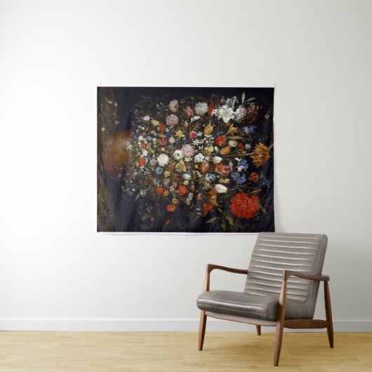 Bloemen in een Woodenschip Jan Brueghel de Ouder Wandkleed (In Situ (horizontaal))