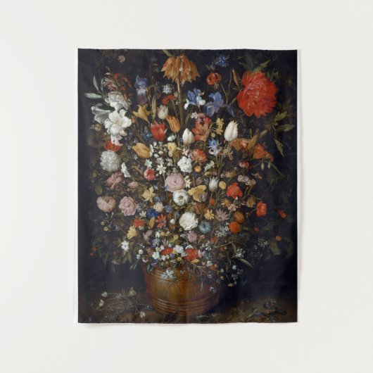 Bloemen in een Woodenschip Jan Brueghel de Ouder Wandkleed (Voorkant)