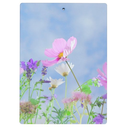  bloemen in fijne kleuren klembord (Achterkant)