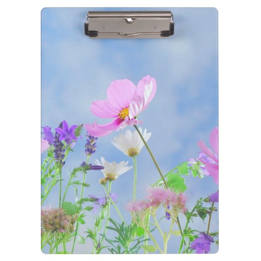  bloemen in fijne kleuren klembord (Voorkant)