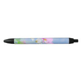  bloemen in fijne kleuren zwarte inkt pen (Voorkant)