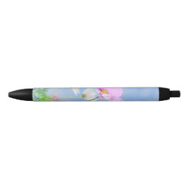  bloemen in fijne kleuren zwarte inkt pen