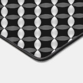 Bloemen in geometrie, grijs bureaumat (Hoek)