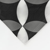 Bloemen in geometrie, grijs fleece deken (Hoek)