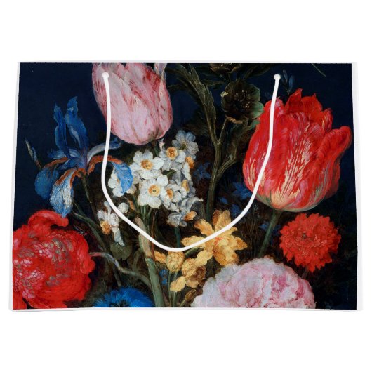 Bloemen in Glass Vessel, Jan Brueghel de Ouder Groot Cadeauzakje (Voorkant)