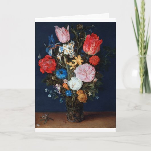 Bloemen in Glass Vessel, Jan Brueghel de Ouder Kaart (Voorkant)