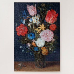 Bloemen in Glass Vessel, Jan Brueghel de Ouder Legpuzzel