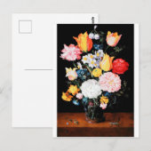 Bloemen in Glass Vessel, Jan Brueghel de Younger Briefkaart (Voorkant / Achterkant)