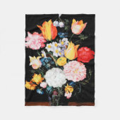 Bloemen in Glass Vessel, Jan Brueghel de Younger Fleece Deken (Voorkant)