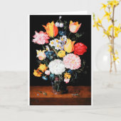 Bloemen in Glass Vessel, Jan Brueghel de Younger Kaart (Gele Bloem)