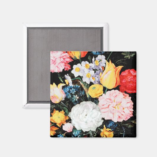 Bloemen in Glass Vessel, Jan Brueghel de Younger Magneet (Voorkant / Achterkant)