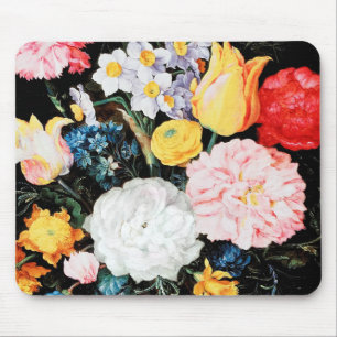 Bloemen in Glass Vessel, Jan Brueghel de Younger Muismat