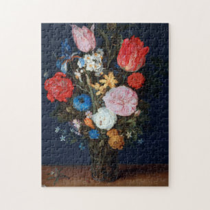 Bloemen in glazen vaas, Jan Brueghel de Oude Legpuzzel