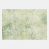 Bloemen in groenmozaïekstijlblad inpakpapier vel (Voorkant 3)