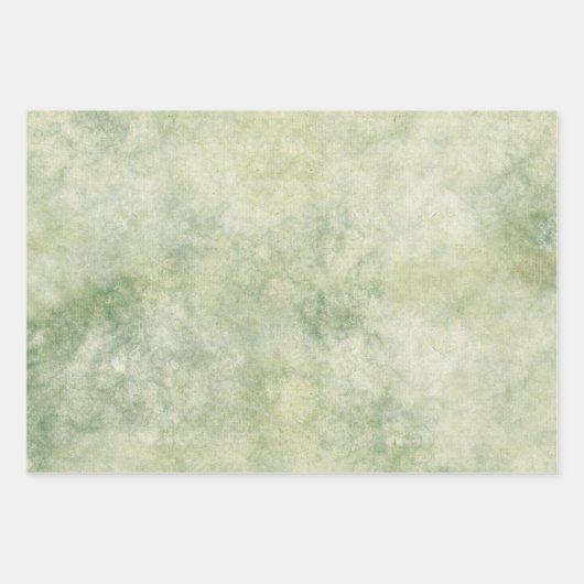 Bloemen in groenmozaïekstijlblad inpakpapier vel (Voorkant 3)