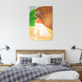 Bloemen in haar Haar Canvas Afdruk (Insitu (Slaapkamer))
