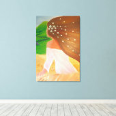Bloemen in haar Haar Canvas Afdruk (Insitu (Houten vloer))