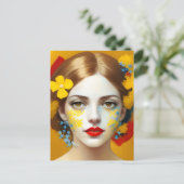 Bloemen in haar haar haar haar haar briefkaart (Staand voorkant)