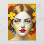 Bloemen in haar haar haar haar haar briefkaart (Voorkant)