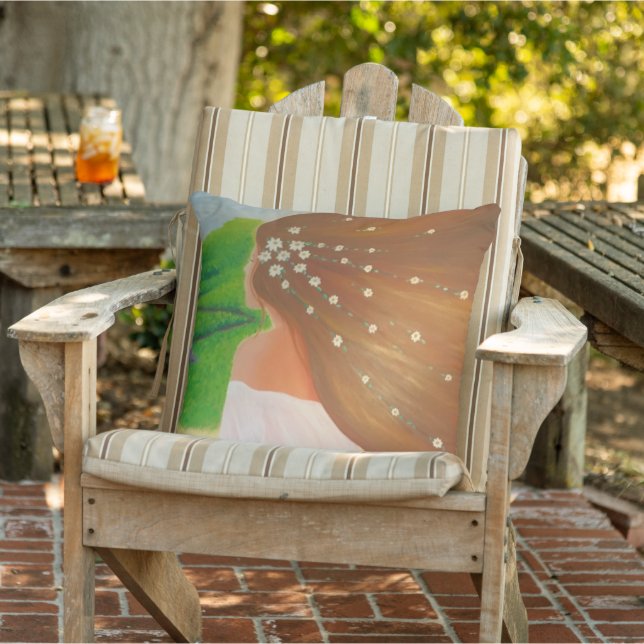 Bloemen in haar haar haar haar haar buitenkussen (Stoel)