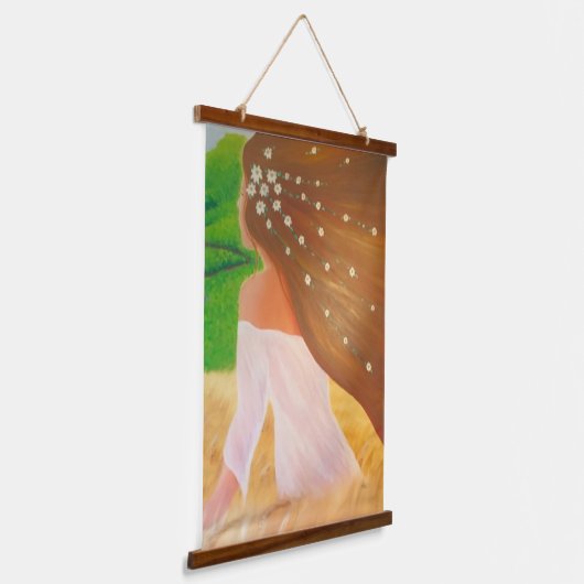 Bloemen in haar haar haar haar haar hangend wandkleed (Gebogen)