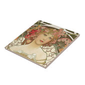 Bloemen in haar Hair Tegeltje (Zijkant)