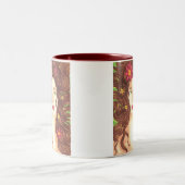 Bloemen in haar Mok 11oz (wit/maroon) (Center)