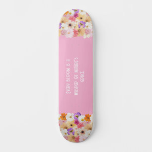 Bloemen in harmonie: een symfonie van kleuren persoonlijk skateboard