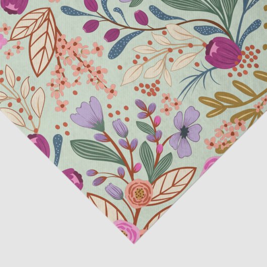 bloemen in heldere kleuren tissuepapier (Detail)