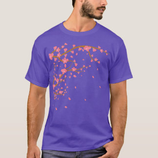Bloemen in het donker t-shirt